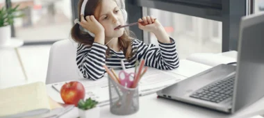 Children using software IT in schools